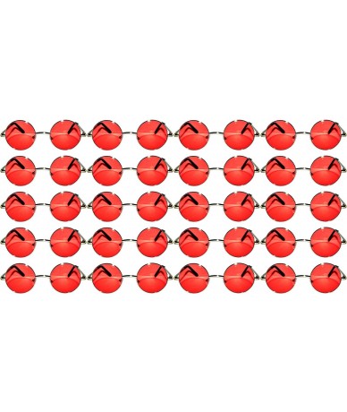 Round 20 Pieces Wholesale Lot Small Round Circle Sunglasses Bulk Party Mix Assotrted - Silver_frame_red - C318C4GWXD0 $34.27