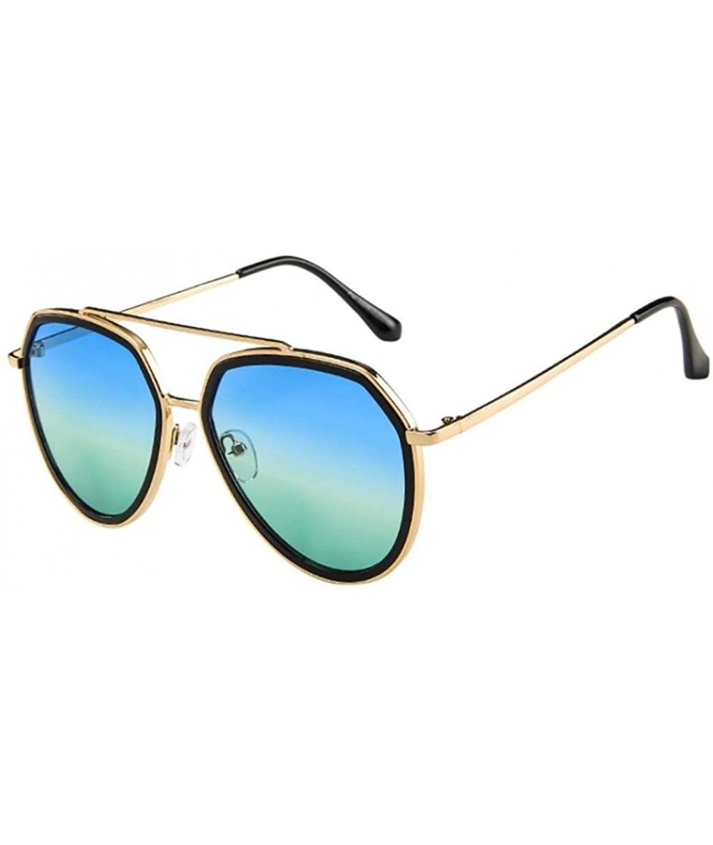 Oversized Fashion Womens Sunglasses ?? Vintage Cat Eye Glasses Gradient Irregular Frame Sun Glasses Eyeglasses - E - CZ18DWHT...