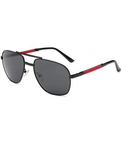 Round Polarized Sunglasses Folding Browline Chaofanjiancai - Red - CO18WGO39MX $25.90