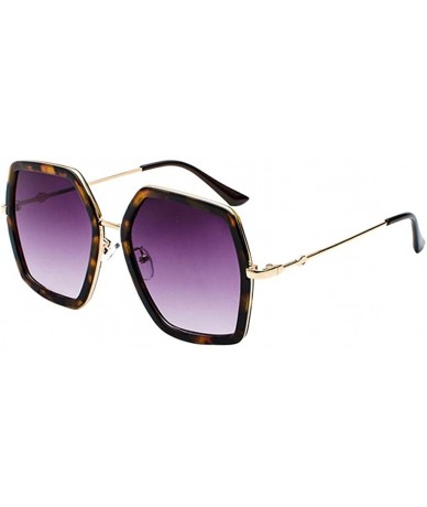 Square Oversized Square Sunglasses Women Vintage UV Protection irregular Brand Designer Shades - Purple - CV18TSW4NDZ $10.70