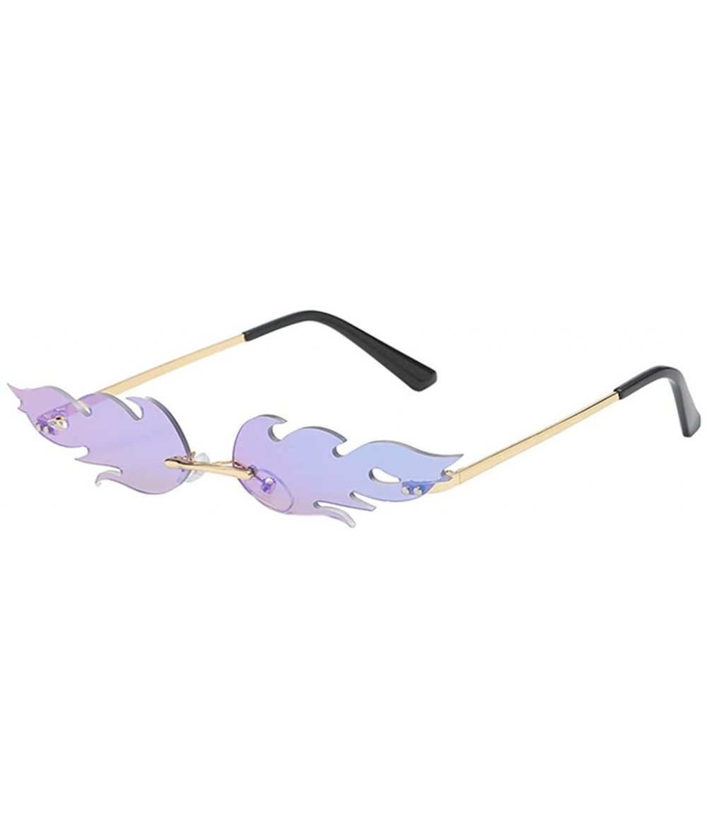 Goggle Fashion Man Women Irregular Shape Retro Sunglasses Unisex Glasses Vintage Style - F - C518UL8047H $10.27