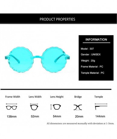 Rimless Fashion Rimless Sunglasses Lightweight Frame Candy Colorful Sunglasses - D - CN1903Y0Q5T $10.02