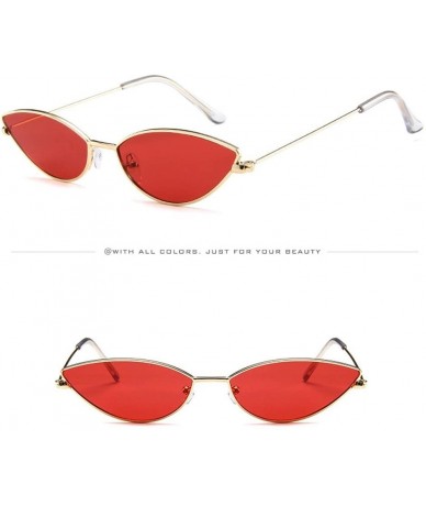 Aviator Cat Eye Sunglasses for Women Men Vintage Oval Small Frame Sun Glasses Eyewear (A) - A - CV1902UASE4 $6.79