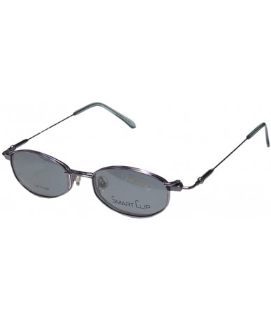 Rimless Mens/Womens Designer Full-rim Sunglass Lens Clip-Ons Flexible Hinges Eyeglasses/Eyewear - Blue - CT123QKKKPH $18.88