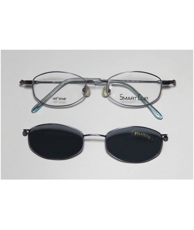 Rimless Mens/Womens Designer Full-rim Sunglass Lens Clip-Ons Flexible Hinges Eyeglasses/Eyewear - Blue - CT123QKKKPH $18.88