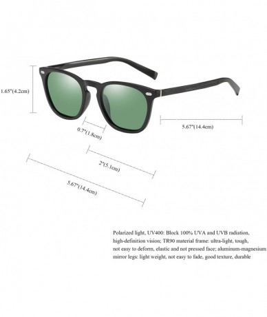 Oversized Men's Driving Polarized Sunglasses Metal Frame Ultra Light - Green - CK1938MKAX7 $11.49