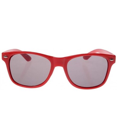 Square Fashion Unisex Square Vintage Sunglasses Men Women Rivets Metal Design Black - Red - CD18YR7OKI3 $17.58