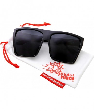 Oversized Large Retro Style Square Oversize Flat Top Sunglasses Shades - Black - C418E55M2WY $9.10