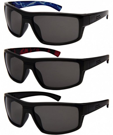 Wrap Sporty Wrap Sunglasses w/Color Mirrored or Solid Lens 570081 - Matte Black - C71853N6DNY $8.06
