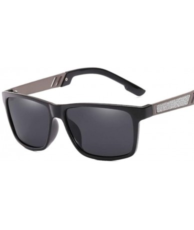 Square Men Polarized Square Mirror Sunglasses For Men Anti-Glare Driver's Eyewear - Brown - CL199G0XC6E $15.32