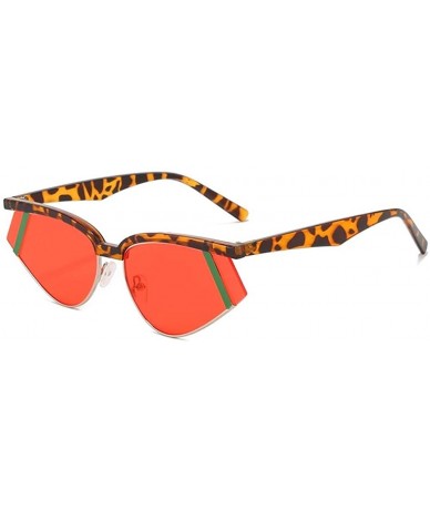 Cat Eye Cat Eye Sunglasses for Women Triangle Sun Glasses Black Shades UV400 - Black Gold Tea - CJ199O7U20Y $11.63