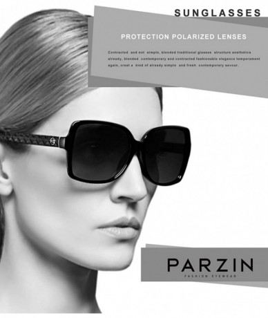 Rectangular Polarized Sunglasses for Women Vintage Large Frame Sun Glasses Ladies Shades PZ9515 - CL18YDAYDDX $19.23
