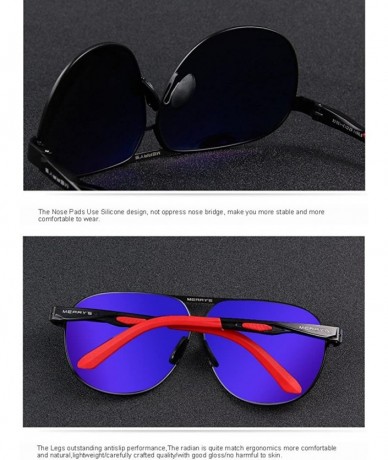Square Men Classic Brand HD polarized Sunglasses Aluminum Driving Sun glasses S8611 - Black - CY12H6C4NMH $15.79