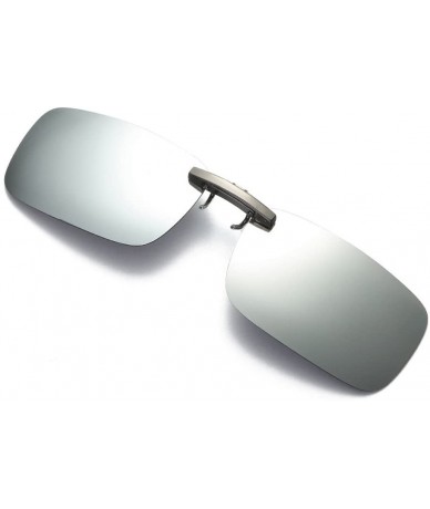 Square Sunglasses Detachable Driving Polarized - Silver - C518W68QMEX $11.40