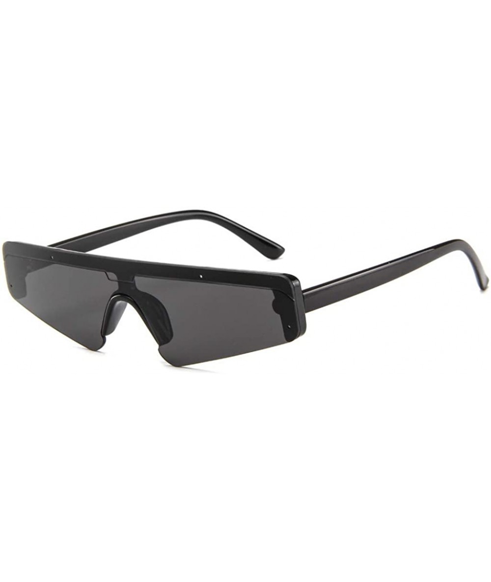 Square Sunglasses Square Small Frame Sunglasses Polarized Sunglasses for Men Unisex - Black - C218SAL249M $11.71