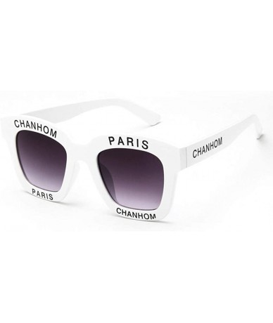 Oversized Sunglasses Designer English Letters - C2 - CG18TX6Q2KW $42.45