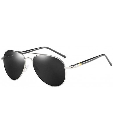Aviator Driving Goggles Polarized Oculos De Sol UV400 Gafas C1 Gun Grey - C4 Coffee Tea - CM18YZUGY3L $11.83
