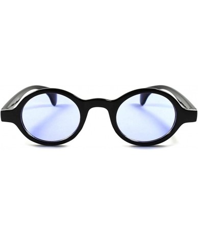 Round Lens Indie Vintage Retro Fashion Old School Hippie Small Round Sun Glasses - Black / Purple - C6189ARLDG9 $13.09