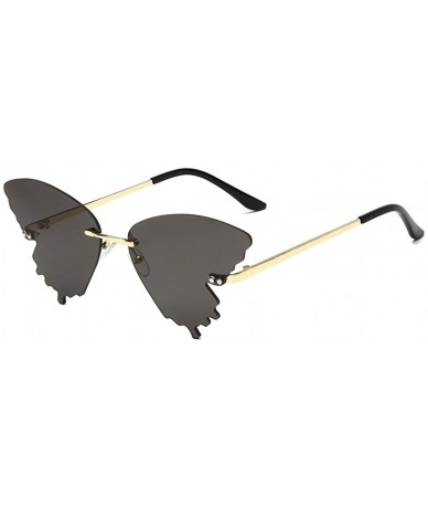 Goggle Sunglasses for Women and Men - Gradient Butterfly Shape Ladies Shades UV Protection Sun Glasses - B - C2190DSGG6W $18.59