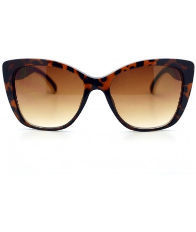 Butterfly Classy Designer Sunglasses Womens Oversized Square Butterfly Frame - Tortoise - CK11X91MIHR $9.64