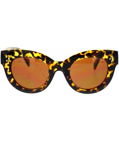 Wayfarer Womens Thick Plastic Horn Rim Mod Chic Retro Cat Eye Sunglasses - Tortoise - CA11NJ208VT $9.04