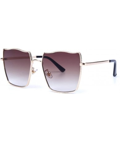 Sport Gradient Sunglasses Water Ripple Metal Frame Sunglasses Men Fashion Sun Visor - 3 - C0190L6MQ80 $35.20