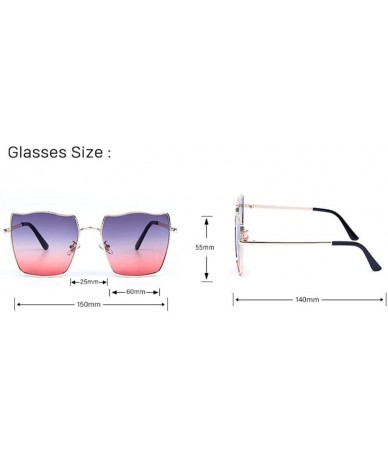 Sport Gradient Sunglasses Water Ripple Metal Frame Sunglasses Men Fashion Sun Visor - 3 - C0190L6MQ80 $35.20