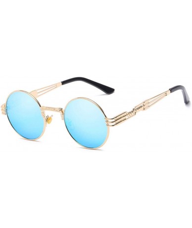 Round Steampunk Goggles Sunglasses Men Women er Vintage Round Sun Glasses for UV400 Female Male Retro Oculos QF022 - CB18WTZN...