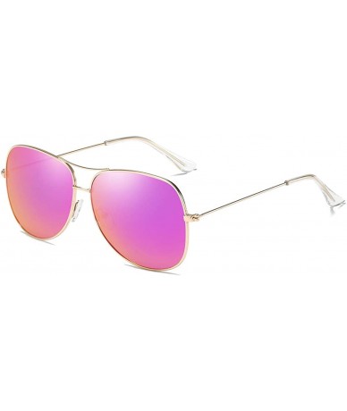 Round Unisex HD Polarized Aluminum Sunglasses Vintage Sun Glasses UV400 Protection for Men/Women - F - C7197AYT58Q $30.68