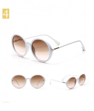 Oversized 1Pair Semi-metal Round Sunglasses Driving Shades Sun Glasses Gift for Friends - Black - C0199QKKUG2 $31.09