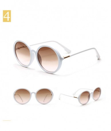 Oversized 1Pair Semi-metal Round Sunglasses Driving Shades Sun Glasses Gift for Friends - Black - C0199QKKUG2 $17.71