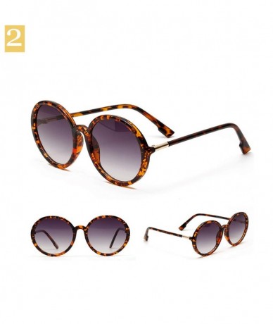 Oversized 1Pair Semi-metal Round Sunglasses Driving Shades Sun Glasses Gift for Friends - Black - C0199QKKUG2 $31.09