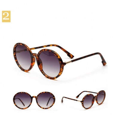 Oversized 1Pair Semi-metal Round Sunglasses Driving Shades Sun Glasses Gift for Friends - Black - C0199QKKUG2 $17.71