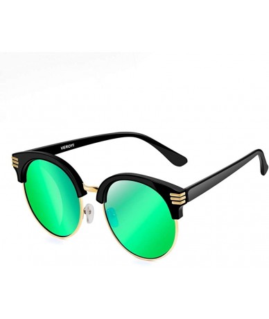 Semi-rimless Half frame Polarized Sunglasses Design - C318EHSWGIR $10.66