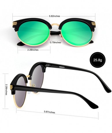 Semi-rimless Half frame Polarized Sunglasses Design - C318EHSWGIR $10.66