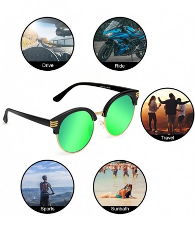 Semi-rimless Half frame Polarized Sunglasses Design - C318EHSWGIR $10.66