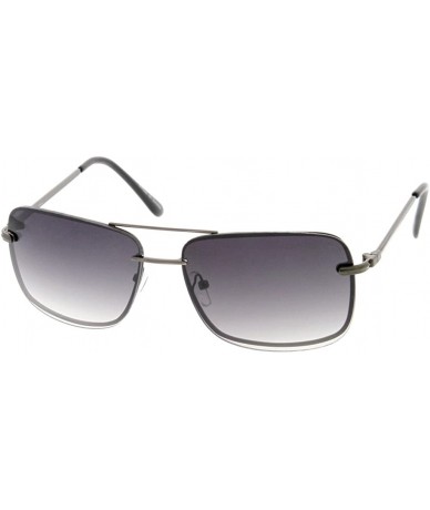 Rectangular Fashion Flat Top Rectangular Simple Wired Frame Sunglasses Model S60W3186 - Purple - CG183R97HHM $9.28