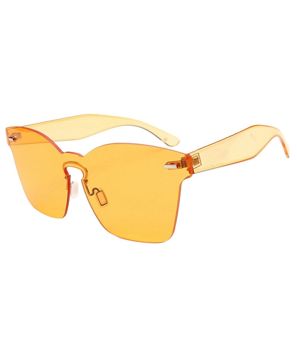 Butterfly Protection Oversized Butterfly Sunglasses - Yellow - C518Q7K5DK8 $7.59