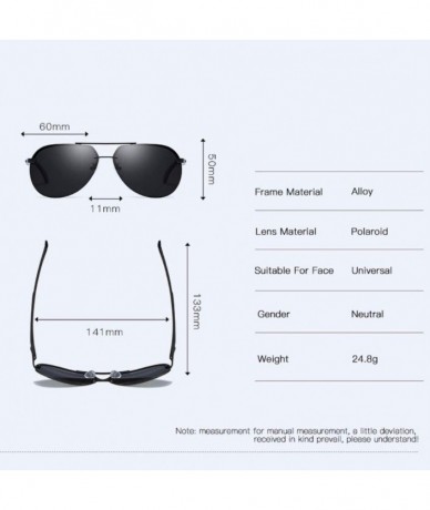 Aviator Men's Polarized Sunglasses Classic Toad Glasses Driving Glasses Driving Sunglasses - E - CS18Q88A6TQ $28.17