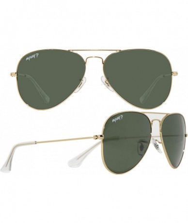 Aviator Sunglasses For Men/Women - Real Glass - 2019 Fashion (Black - Black) - CS18QA6QY3D $35.72