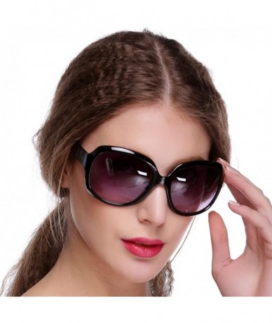 Oversized Women's Retro Vintage Sunglasses Shades Oversized Designer Lens Outdoor Driving Eyewear Glasses Sunglasses - CE18RQ...