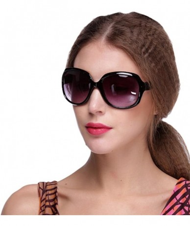 Oversized Women's Retro Vintage Sunglasses Shades Oversized Designer Lens Outdoor Driving Eyewear Glasses Sunglasses - CE18RQ...
