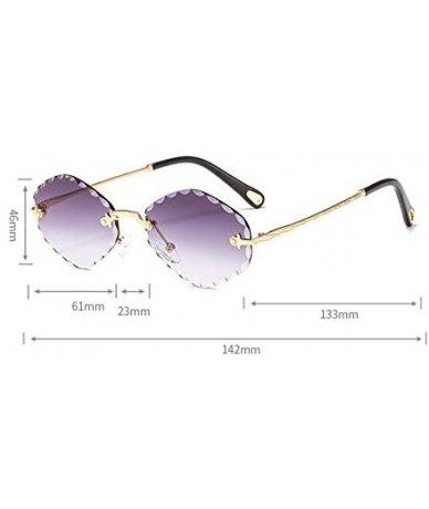 Semi-rimless Women Men Rimless Sunglasses Trending Gradient Tint Lens Sun Glasses Irregular Square Shade - Gray - CL18Y7DZ4OX...