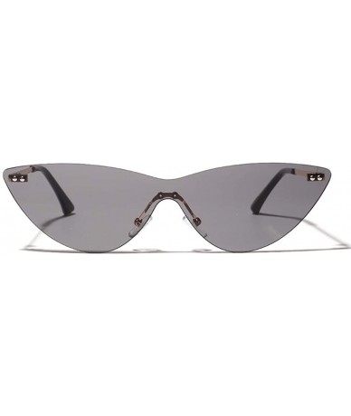 Rimless Triangle Rimless Sunglasses Retro sunglasses For Men Women Colored Transparent Sunglasses UV400 Protection - 1 - CQ19...