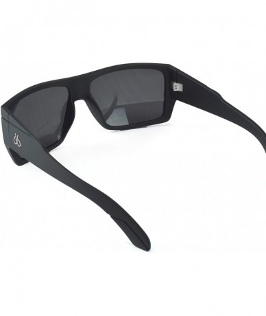Rectangular Webster Men's Polarized Sport Fishing Sunglasses - Multiple Options - Matte Black - CZ18R4K53G4 $48.56