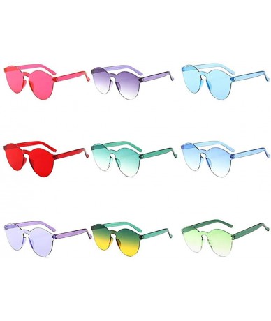 Round Unisex Fashion Candy Colors Round Outdoor Sunglasses Sunglasses - Rose Red - CH190S03466 $15.18