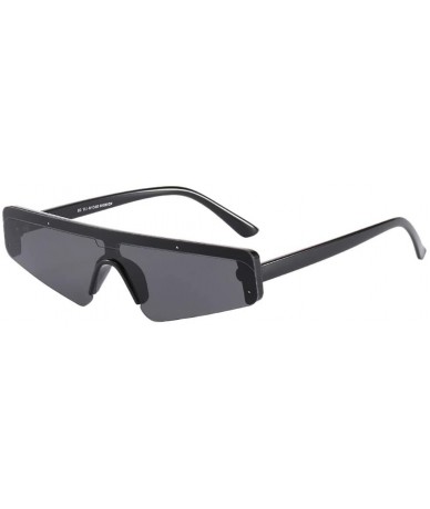 Goggle Unisex Vintage Eye Sunglasses Retro Eyewear Fashion Radiation Protection Sunglasses (Black) - Black - CN18R30ZSZ8 $13.27