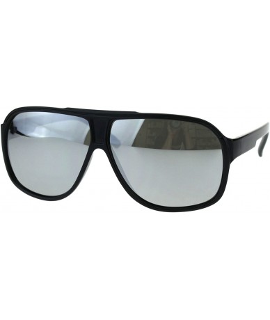 Sport Mens Classic Thin Plastic Designer Sport Racer Fashion Sunglasses - Black Silver - CV18EWSIK36 $12.34