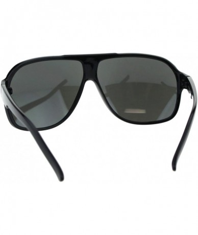 Sport Mens Classic Thin Plastic Designer Sport Racer Fashion Sunglasses - Black Silver - CV18EWSIK36 $12.34