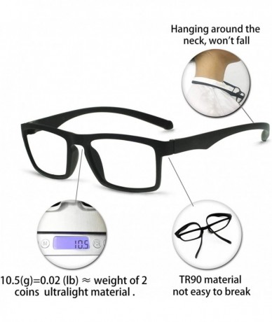 Aviator Fashion Reading Glasses Women Men TR90 Reader 0 1.0 1.5 2 2.5 3 3.5 4.0 5.0 6.0 - Black - CE18RW5MMQK $11.13